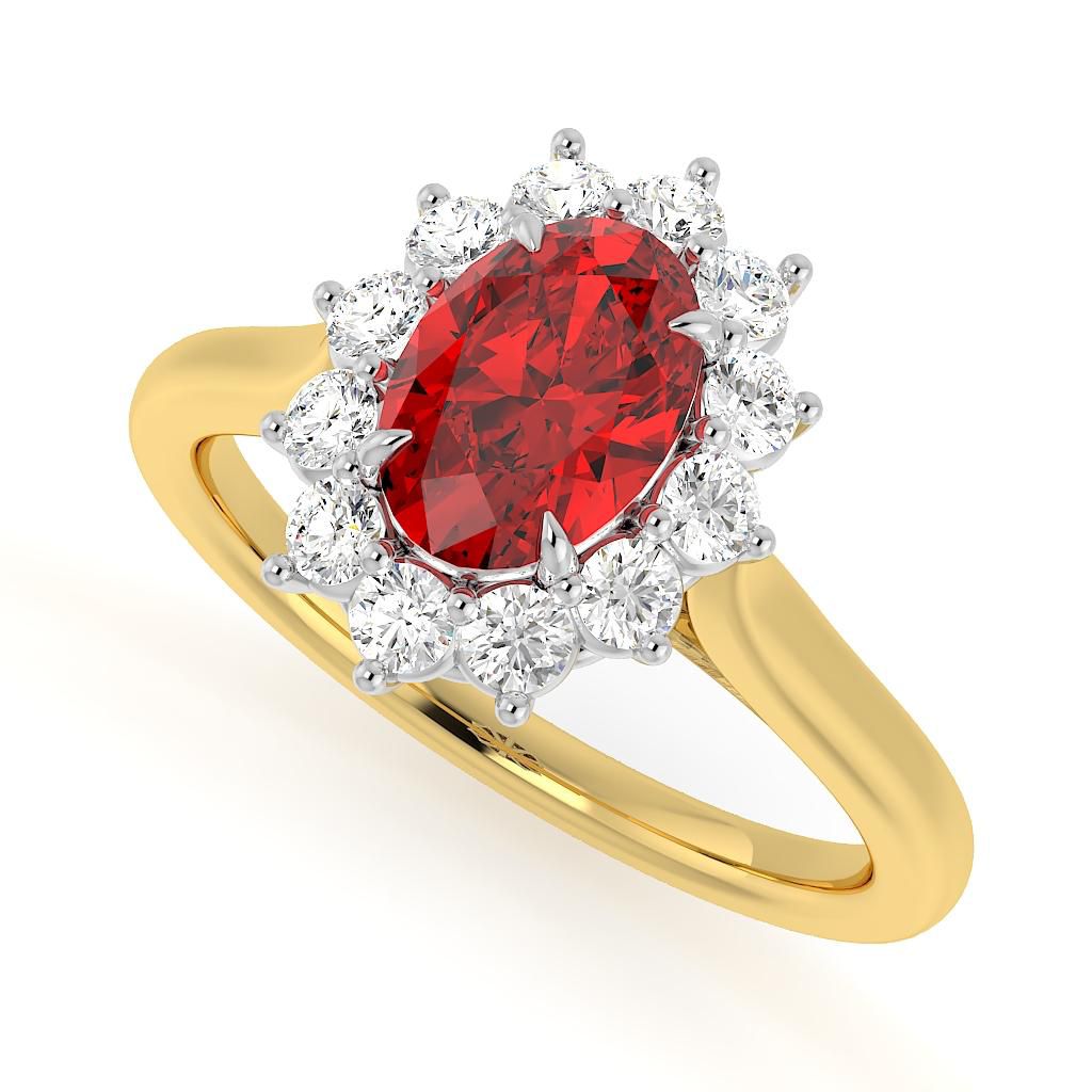 Two-tone Ruby Marguerite