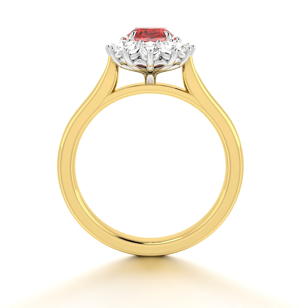 Two-tone Ruby Marguerite