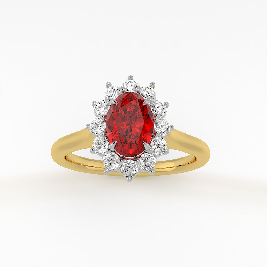 Two-tone Ruby Marguerite