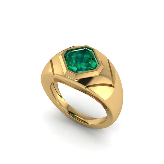 Emerald Pinky Ring