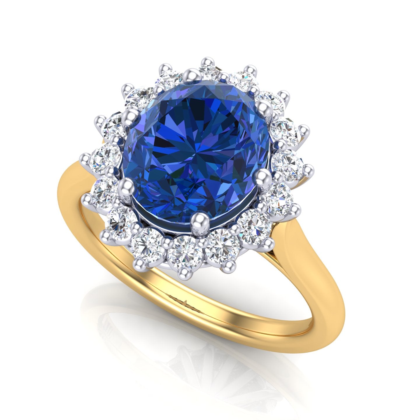 Two-tone Sapphire Marguerite