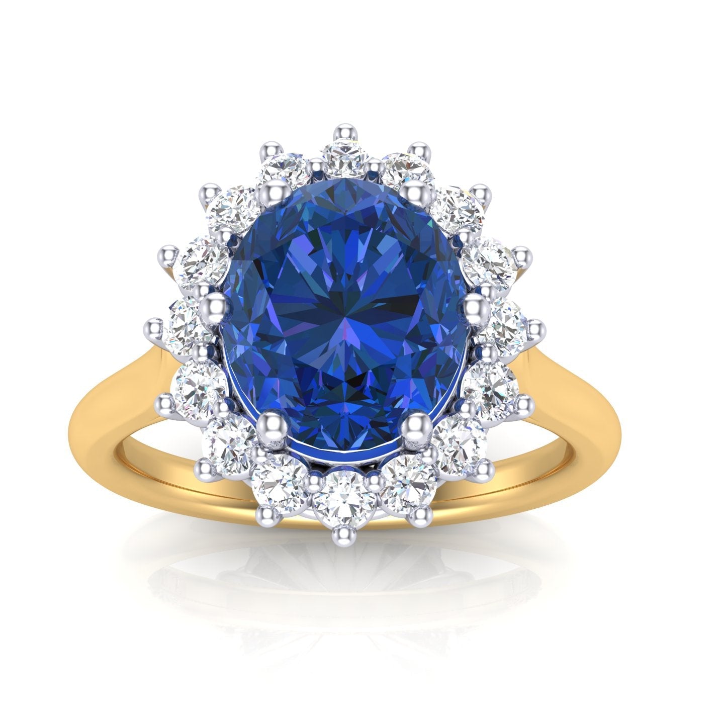Two-tone Sapphire Marguerite